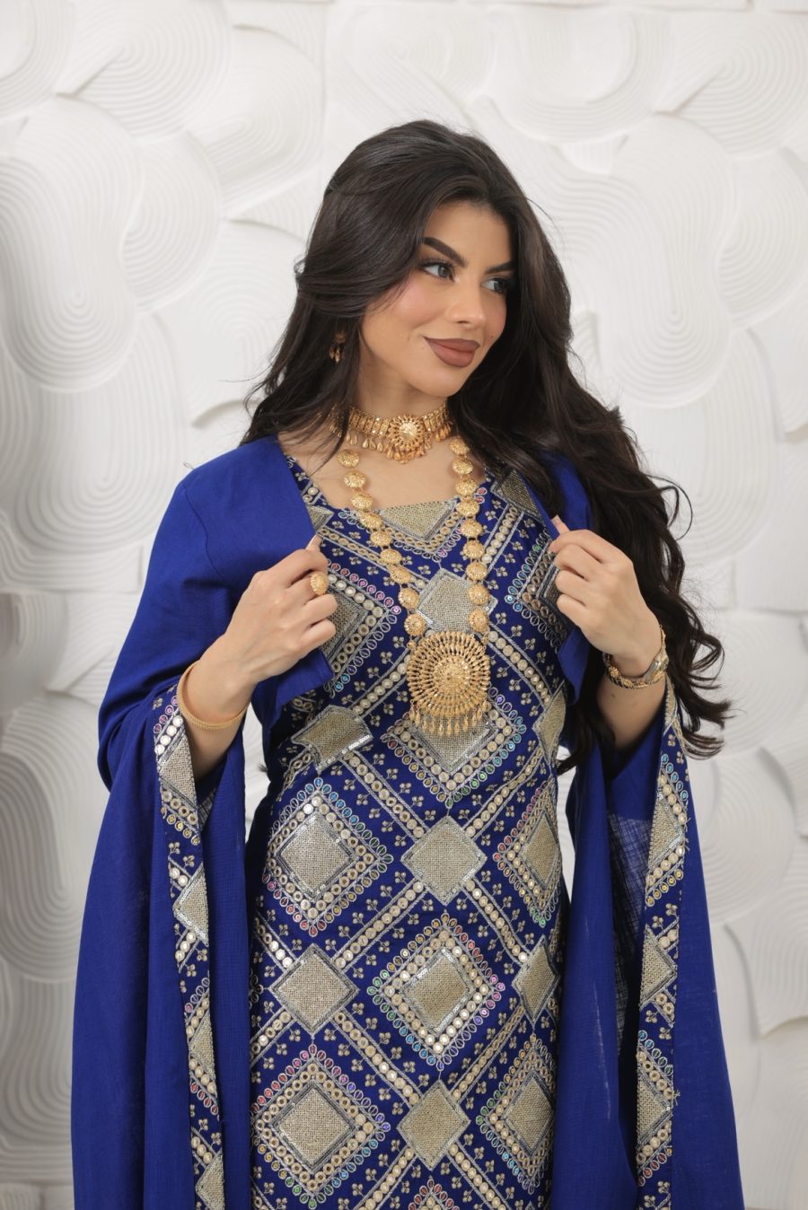 ⁦Royal blue jalabiya⁩ - الصورة ⁦5⁩
