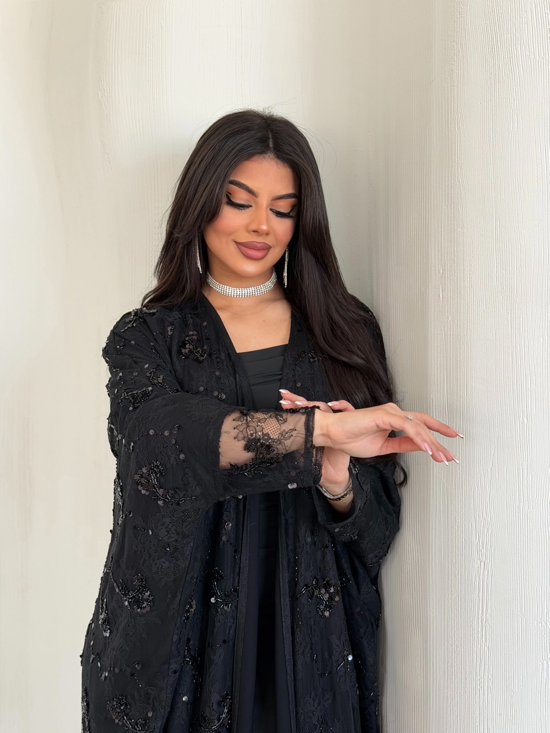 Sparkling black dantel - الصورة 5